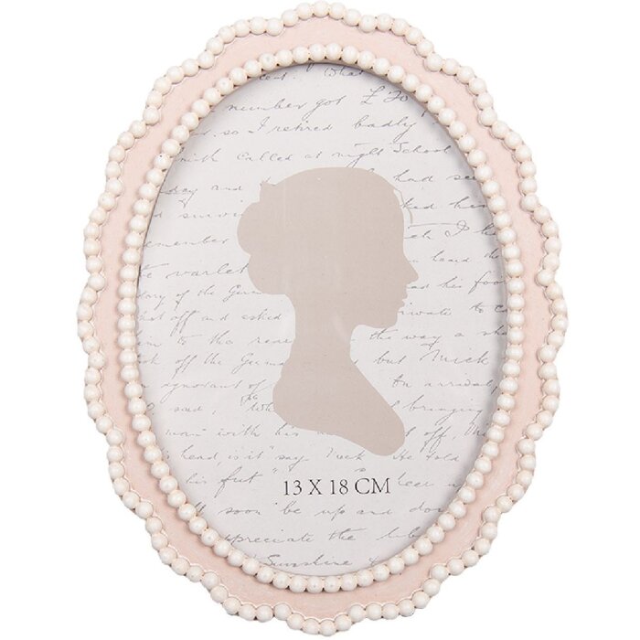 Clayre & Eef 2F1303 Фоторамка 16x20 см Розово-белая