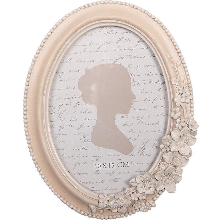 Clayre & Eef 2F1319 Fotorahmen 15x2x19 cm für 10x15 cm Fotos rosa-beige