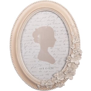 Clayre & Eef 2F1319 Fotorahmen 15x2x19 cm für 10x15 cm Fotos rosa-beige