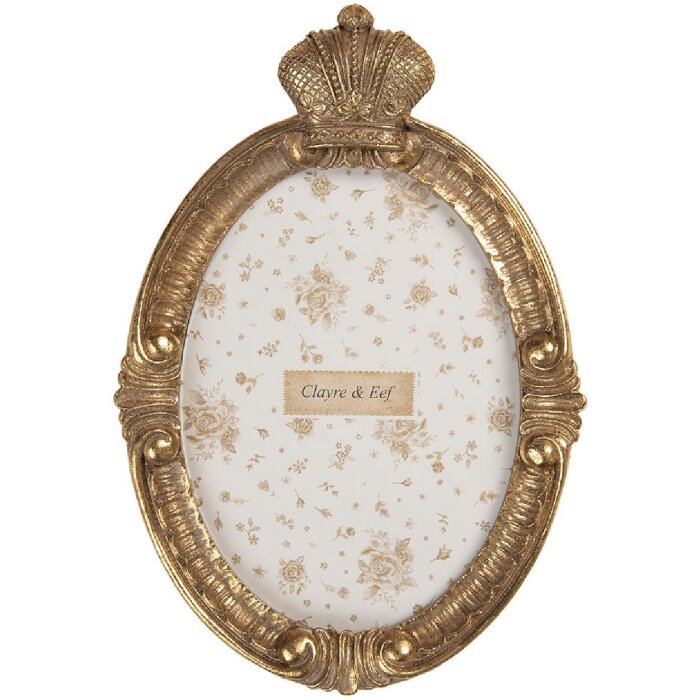 Clayre & Eef 2F1351M Fotorahmen 16x3x24 cm 13x18 cm goldfarben