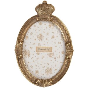 Clayre & Eef 2F1351M Fotorahmen 16x3x24 cm 13x18 cm goldfarben