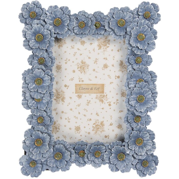 Clayre & Eef Фоторамка 22x3x27 см / 13x18 см Голубо-зеленая