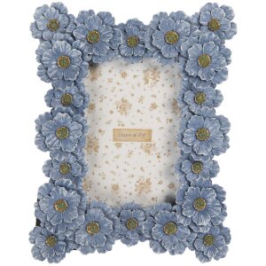 Clayre & Eef 2F1366S Fotorahmen 19x3x25 cm 10x15 cm Blau Grün