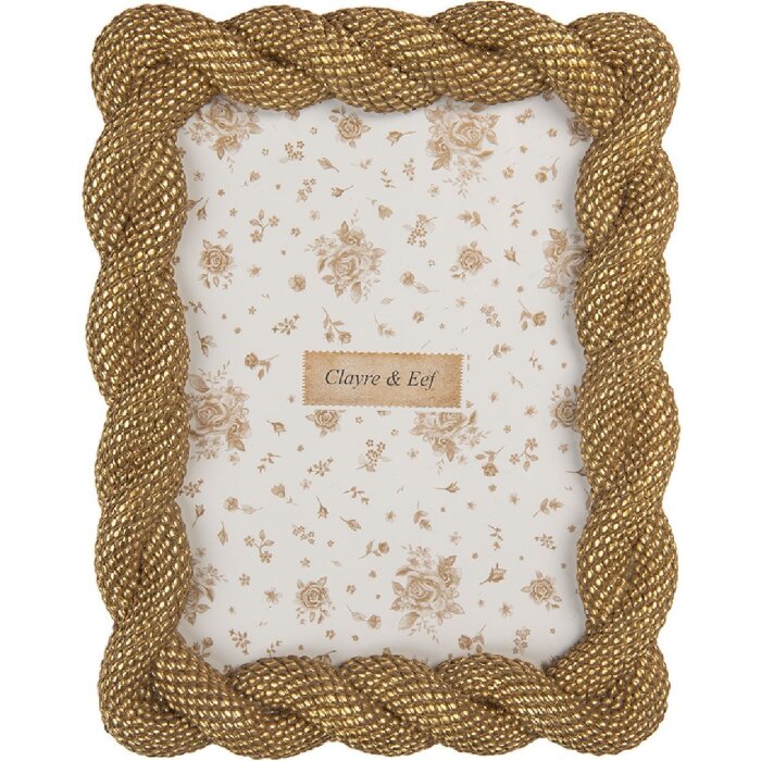 Clayre & Eef 2F1374M Fotorahmen 17x22 cm goldfarben 13x18 cm