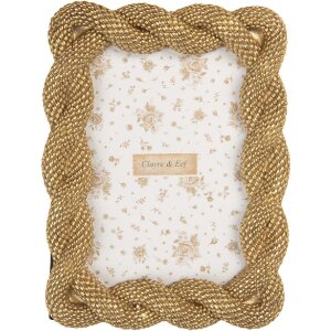 Clayre & Eef 2F1374S Fotorahmen 14x2x19 cm Goldfarben...