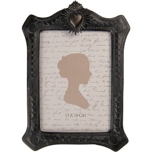 Clayre & Eef 2F1239 Fotorahmen 18x3x25 cm / 13x18 cm Schwarz