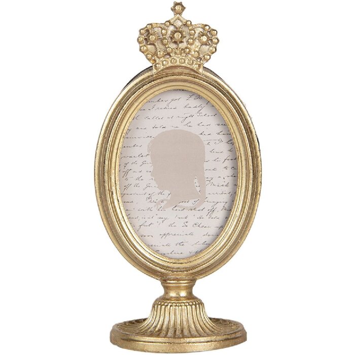 Clayre & Eef 2F1243 Fotorahmen 9x6x17 cm / 7x9 cm goldfarben