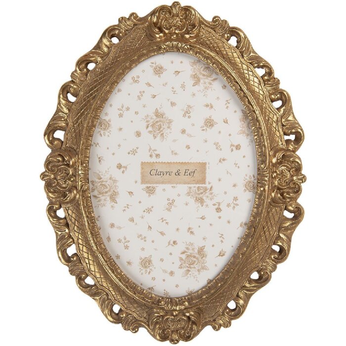 Clayre & Eef 2F1348M Fotorahmen 19x24 cm Goldfarben 13x18 cm