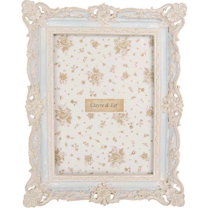 Clayre & Eef 2F1355M Fotorahmen 18x3x23 cm 13x18 cm Blau und Weiß