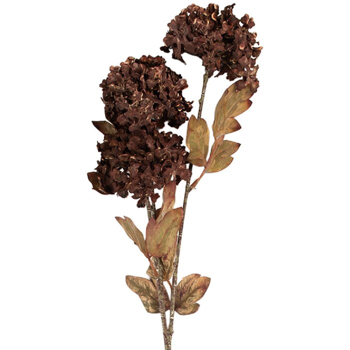Clayre & Eef Ветка с цветами 10x8x76 см коричнево-зеленая