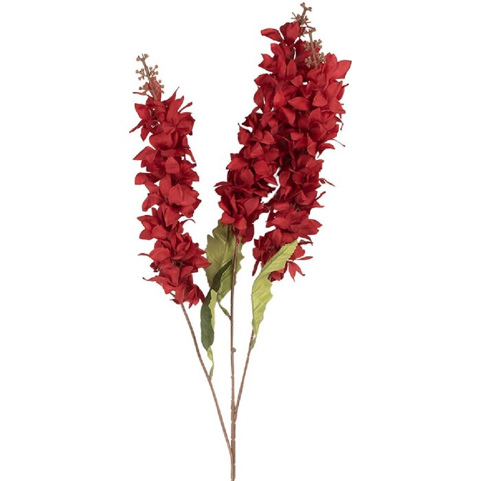 Clayre & Eef 6PL0398R Dekoration Zweig mit Blumen 8x6x85 cm Rot