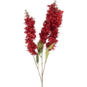 Clayre & Eef 6PL0398R Dekoration Zweig mit Blumen 8x6x85 cm Rot