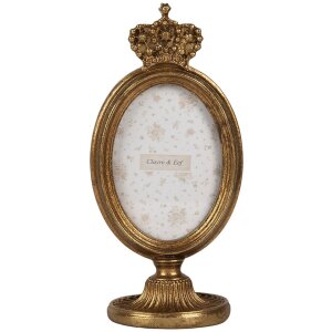 Clayre & Eef 2F1340 Fotorahmen 9x6x17 cm / 7x9 cm Goldfarbig