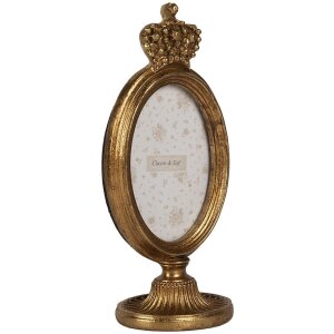 Clayre & Eef 2F1340 Fotorahmen 9x6x17 cm / 7x9 cm Goldfarbig