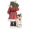 Clayre & Eef 6PR5517 Dekoration Weihnachtsmann 17x16x30 cm Rot