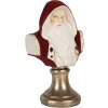 Clayre & Eef 6PR5537 Dekoration Büste Weihnachtsmann 9x7x15 cm Rot & Weiß
