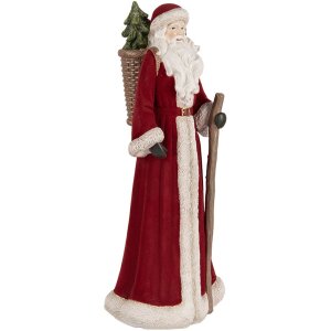 Clayre & Eef 6PR5539 Dekoration Weihnachtsmann 16x15x37 cm