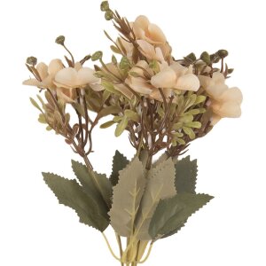 Clayre & Eef Декоративная ветка с цветами 10x10x32 см Бежево-зеленая