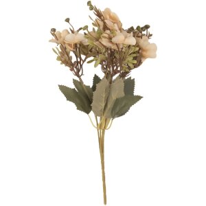 Clayre & Eef Декоративная ветка с цветами 10x10x32 см Бежево-зеленая