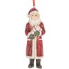 Clayre & Eef Подвеска Санта Клаус 4x3x11 см Рождественская