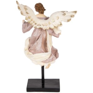 Clayre & Eef Декорация Ангел 23x21x42 см Бежево-Белый
