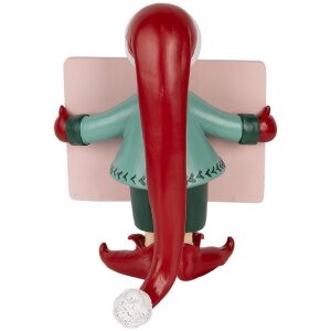 Clayre & Eef 6PR5606 Dekoration Elfe mit Kreidetafel 18x15x23 cm Rot Schwarz