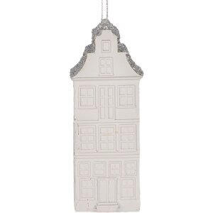 Clayre & Eef Декоративный подвес Дом 4x4x11 см Белый...