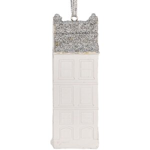 Clayre & Eef Декоративный подвес Дом 4x4x11 см Белый...