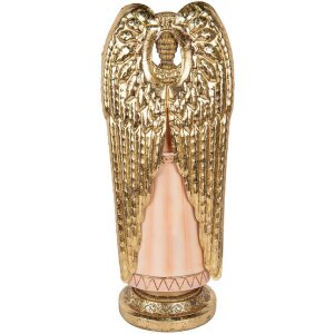 Clayre & Eef 6PR5627 Dekoration Engel 20x15x46 cm Rosa Goldfarbig