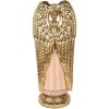 Clayre & Eef 6PR5627 Dekoration Engel 20x15x46 cm Rosa Goldfarbig
