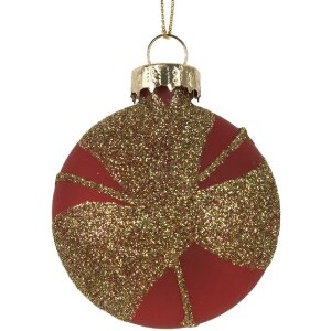 Clayre & Eef 6GL5130 Christbaumkugel 6x3x7 cm...