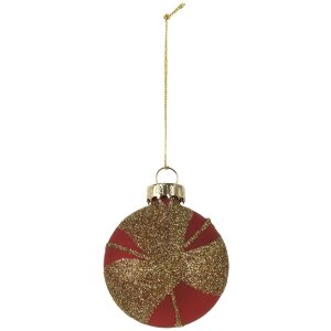 Clayre & Eef 6GL5130 Christbaumkugel 6x3x7 cm...