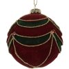 Clayre & Eef Рождественский шар 8 см красно-зеленый