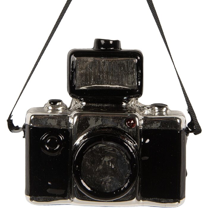 Clayre & Eef Рождественский подвес 9x5x9 см серебристо-черный