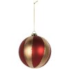 Clayre & Eef 6GL5244S Christbaumkugel Ø 6x6 cm Goldfarbig und Rot