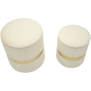 Mauro Ferretti Sitzhocker 2 teilig Set Sheffild Ø...