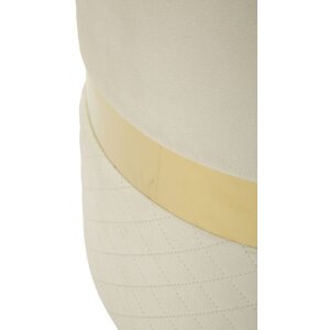 Mauro Ferretti Sitzhocker 2 teilig Set Sheffild Ø 37x42 Ø 28x35 cm creme