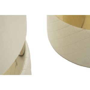 Mauro Ferretti Sitzhocker 2 teilig Set Sheffild Ø 37x42 Ø 28x35 cm creme