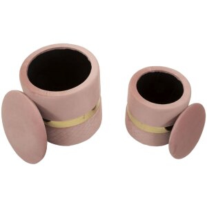 Набор пуфов с местом для хранения Sheffild от Mauro Ferretti, розовый, 2 шт.