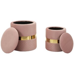 Набор пуфов с местом для хранения Sheffild от Mauro Ferretti, розовый, 2 шт.