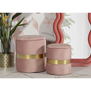 Набор пуфов с местом для хранения Sheffild от Mauro Ferretti, розовый, 2 шт.