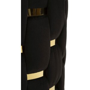 Mauro Ferretti Sitzhocker 2 teilig Set Shanty Ø 37x42 Ø 28x35 cm schwarz