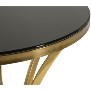 Mauro Ferretti Beistelltisch Shanty hoch Ø 50x92 cm gold schwarz