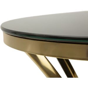 Mauro Ferretti Beistelltisch Shanty hoch Ø 50x92 cm gold schwarz