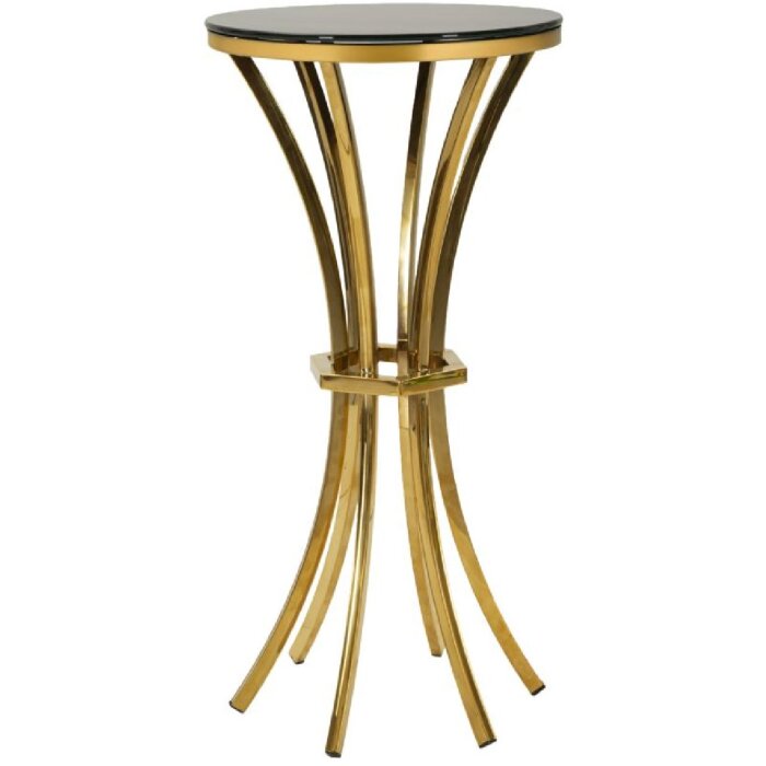 Mauro Ferretti Beistelltisch Shanty hoch Ø 40x81 cm gold schwarz