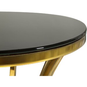 Mauro Ferretti Beistelltisch Shanty hoch Ø 40x81 cm gold schwarz