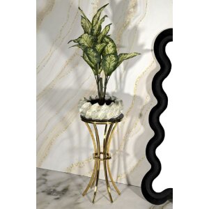 Mauro Ferretti Beistelltisch Shanty hoch Ø 40x81 cm gold schwarz