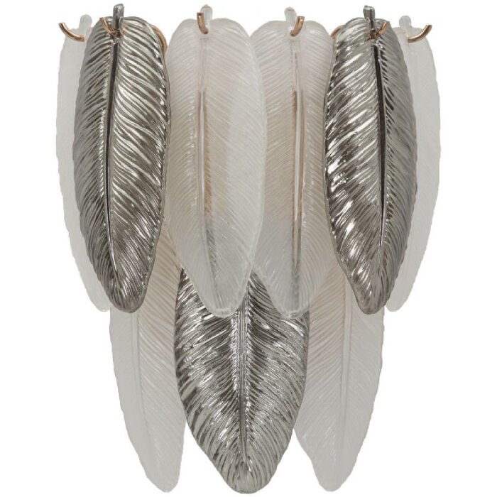 Mauro Ferretti Leafy Настенный светильник серебристо-белый 24x15x29 см