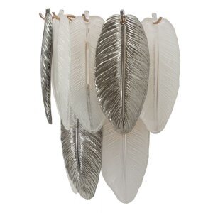 Mauro Ferretti Leafy Настенный светильник серебристо-белый 24x15x29 см