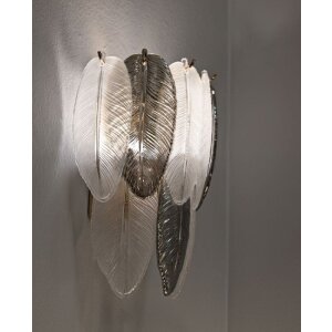 Mauro Ferretti Leafy Настенный светильник серебристо-белый 24x15x29 см